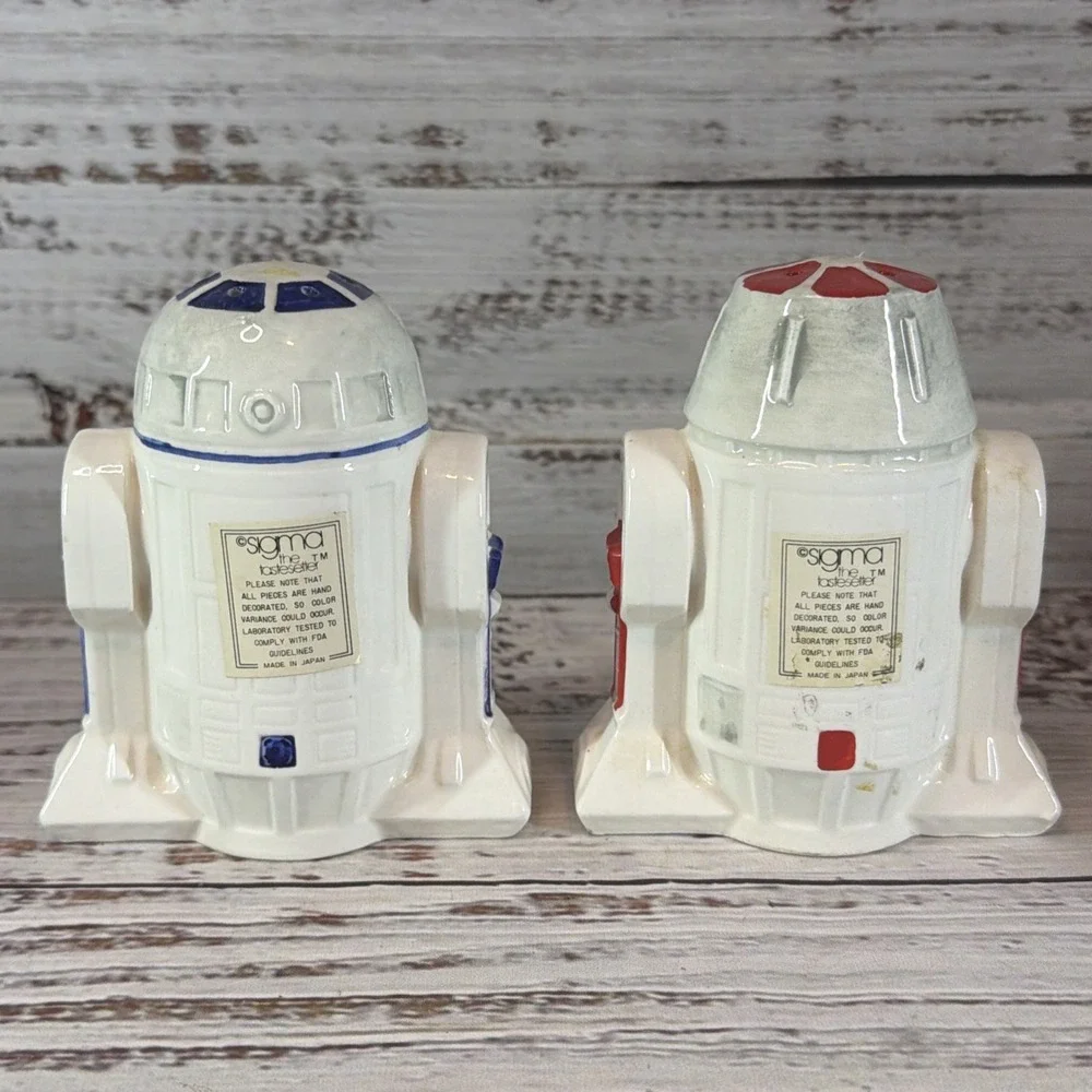 VTG R2-D2 R5-D4 Salt & Pepper Shakers Star Wars Sigma Ceramics